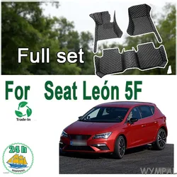 Car Floor Mat For Seat León 5F 2013~2019 2006-2012 Car Mats Set Alfombra Para Auto Car Accessories