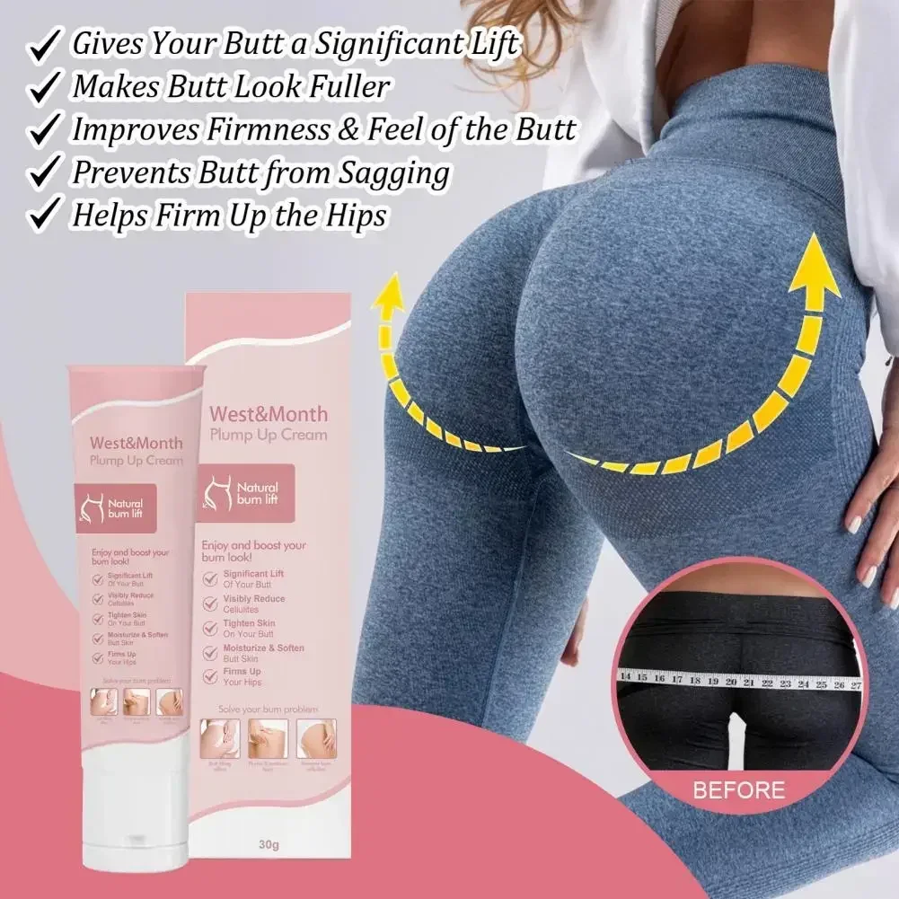 30G Plump Lift Butt Cream Firm Enhance Buttocks Hydrating Butt Lift Cream Reduce Cellulite Tighten Skin Butt Lifting Ointment