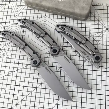 Fatdragon 原廠折疊刀 S35VN 鋼材刀片 G10 鈦合金手柄 露營戶外生存鋒利獵刀 EDC 工具 10 最佳銷售 刀坯 - №10