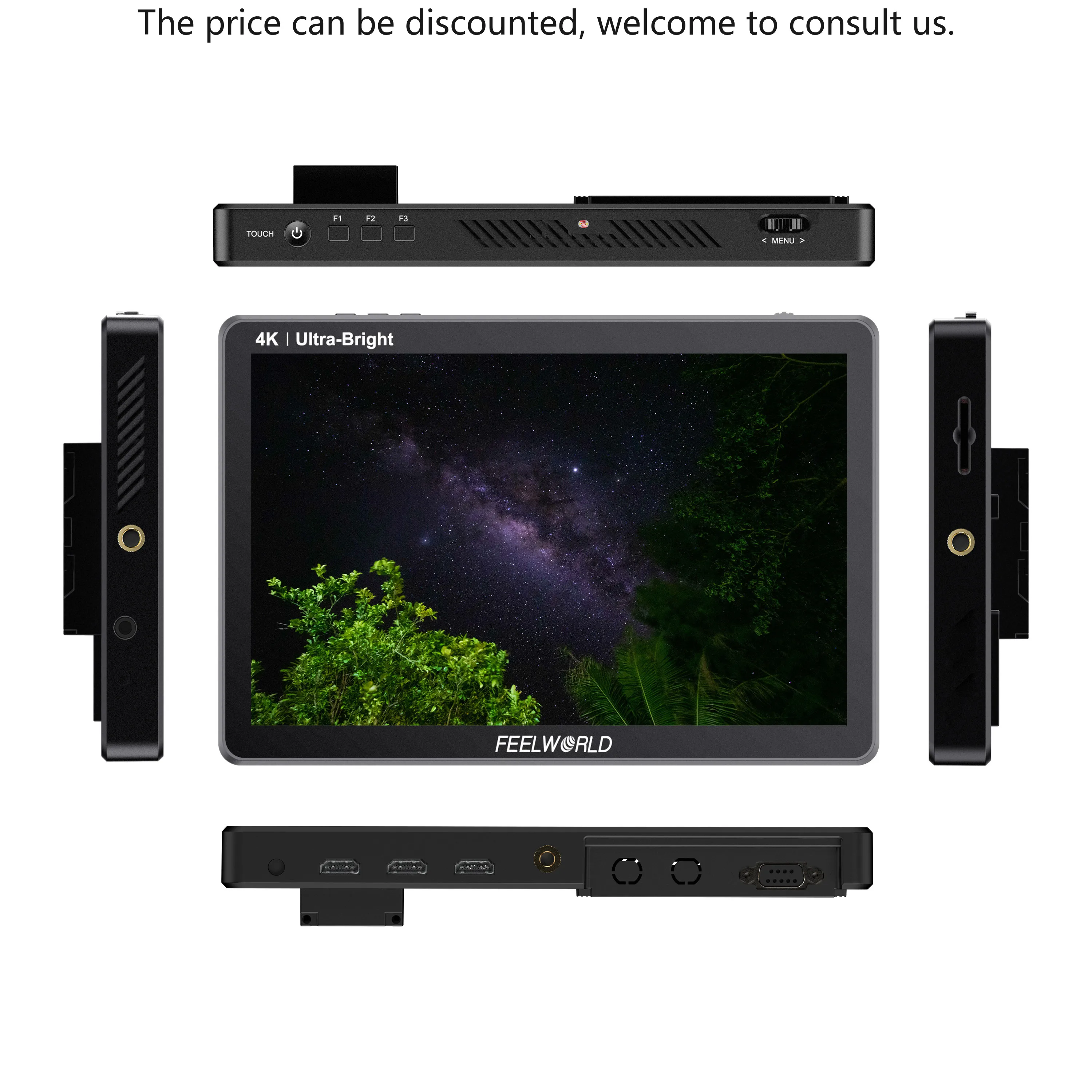 

FEELWORLD LUT11H 10.1" 2000nit IPS Camera Monitor 4K HDMI 3D LUT Touch Screen HDR Professional Field Monitor