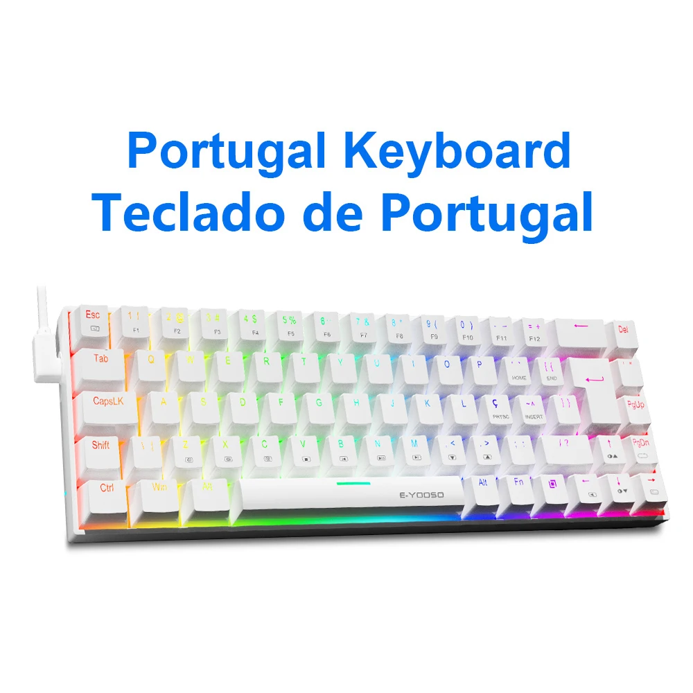 E-YOOSO Z686 rgb usb 60% ミニスリムメカニカルゲーミングキーボード