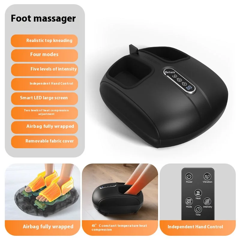 Full-Wrapped Pedicure Machine Automatic Roller Kneading Sole Massage Instrument Airbag Pressing Foot Massager