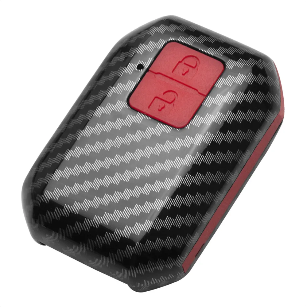 ABS Carbon Fiber Patter Car Key Case Cover For Suzuki Ertiga Swift Wagon 2017 2018 2 Button Car Key Protection Accessories