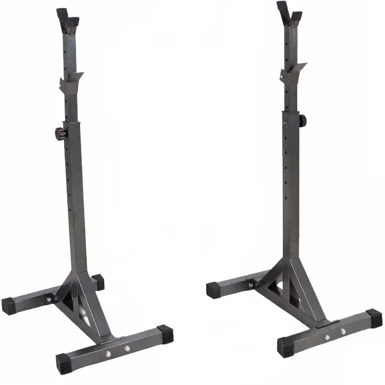 Supporto per bilanciere in acciaio sollevamento pesi bilanciere diviso Squat Rack Stand bilanciere regolabile in altezza Semi-telaio attrezzature