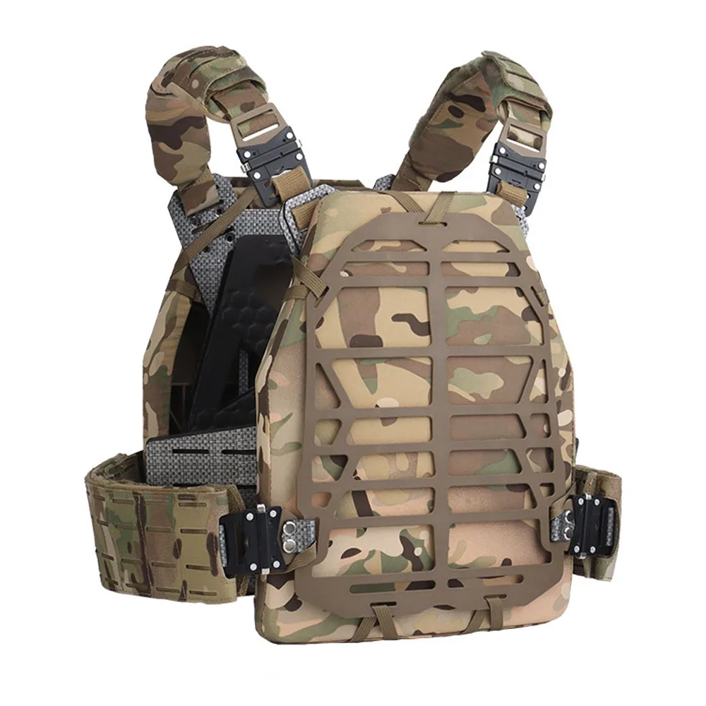 

PFM Tactical Vest Modular MOLLE Paintball Airsoft Plate Carrier Quick Release Buckle Hunting Vest Comfort Lining Protective Gear