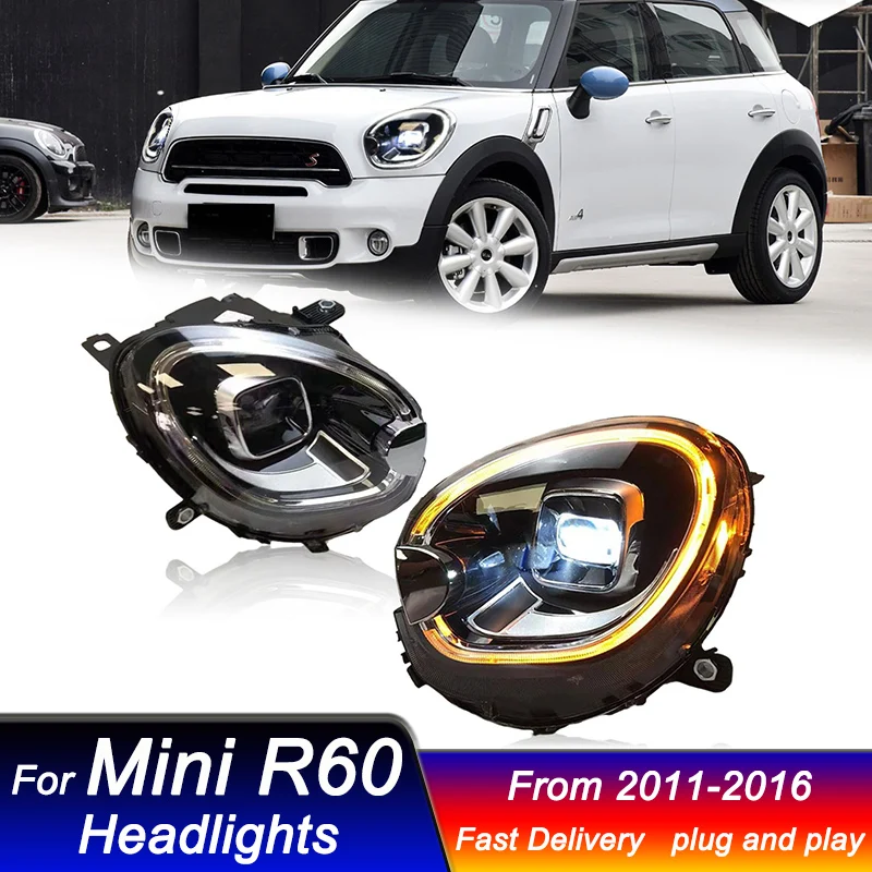 RHD LHD Car Headlights for BMW MINI R60 Countryman 11-16 upgrade new style LED DRL Dynamic Signal Head Lamp Headlamp Accembly