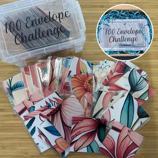 100 Day Cash Envelope Challenge Box Easy And Fun Way To Save $5050 Money Saving Goals Challenges Kit Organizer Budgeting Planner