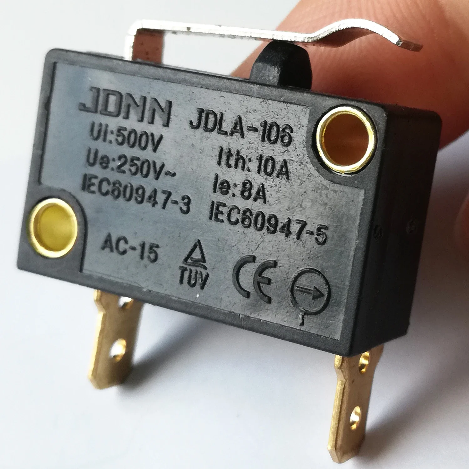 2 قطعة JDNN JDLA-106 250 V 8A مستقيم طويل ليفر منحنى طويل الذراع الكهربائية مايكرو مفاتيح Microswitch للمعدات الميكانيكية #5