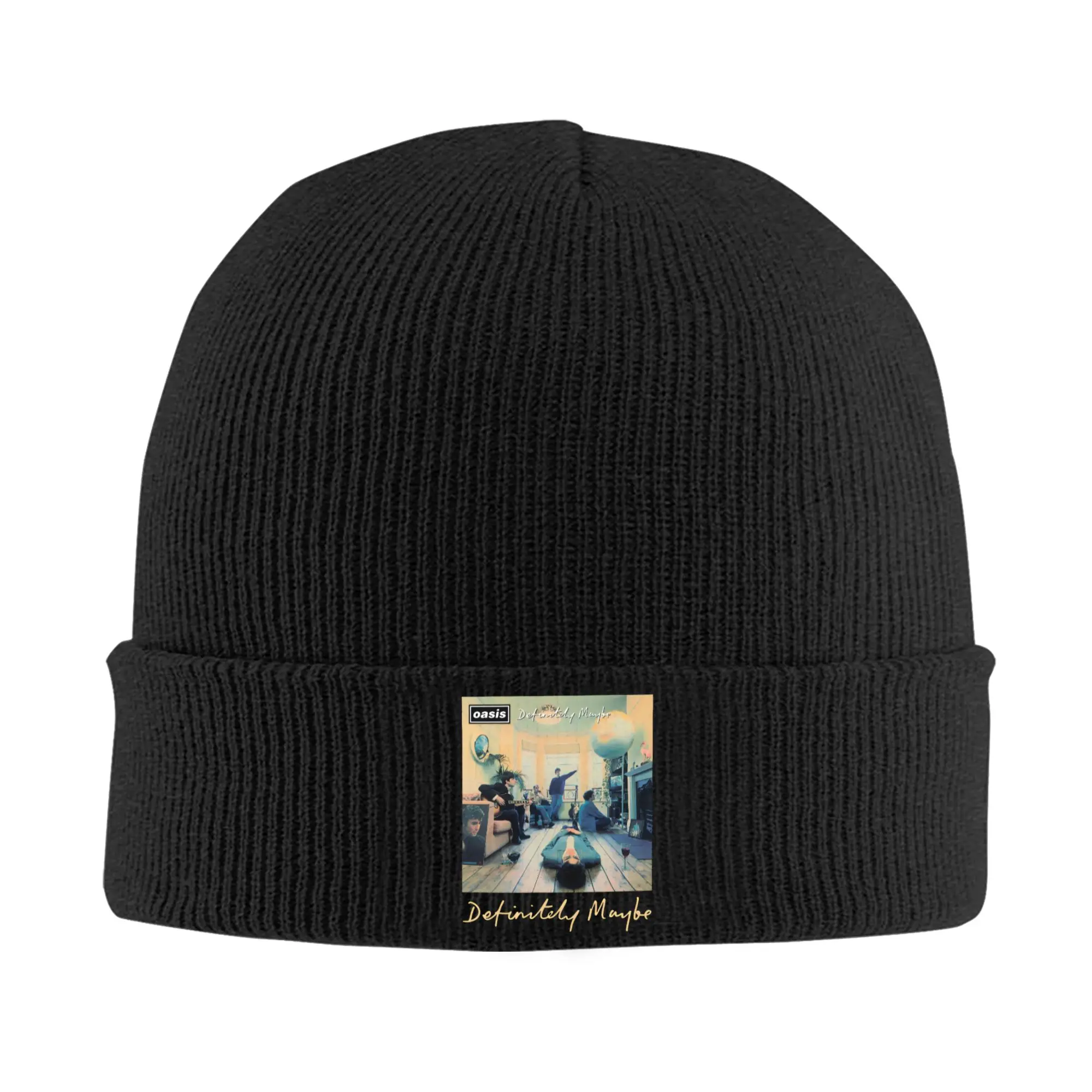 Definitely Maybe Rock Band British Music  Knitted Hat for Women Men Beanies Winter Hat Acrylic O-Oasis Warm Cap