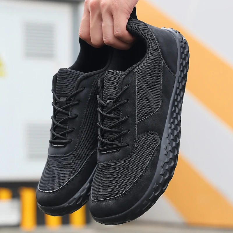 Herrenschuhe Größe 36-46, große Größen, Barfußschuhe, breite Zehenbox, 0 Drop, Casual-Sneakers, Outdoor-Minimalist-Schuhe für Cross-Country-Lauf und Walking. – Detail 2