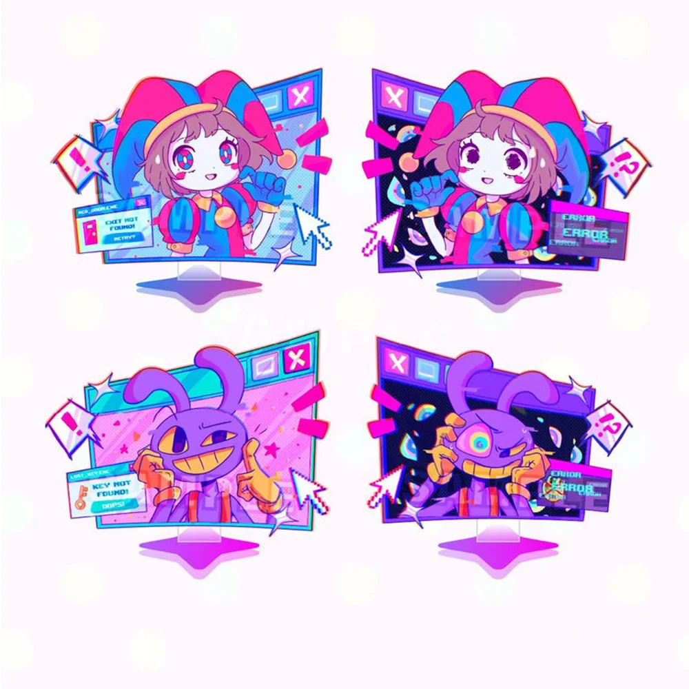 

Anime Peripheral TADC Pomni Jax 10cm Acrylic Stand Custom Cartoons Desktop Ornament Exquisite Accessories Creativity Gift