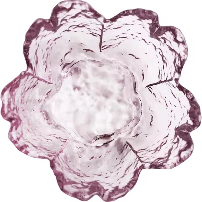 Japanese Cherry Blossom Glass Bowl Sauce Dish BBQ Dish Small Bowl Vinegar Dish Hot Pot Dipping Dish Mini Salad Bowl