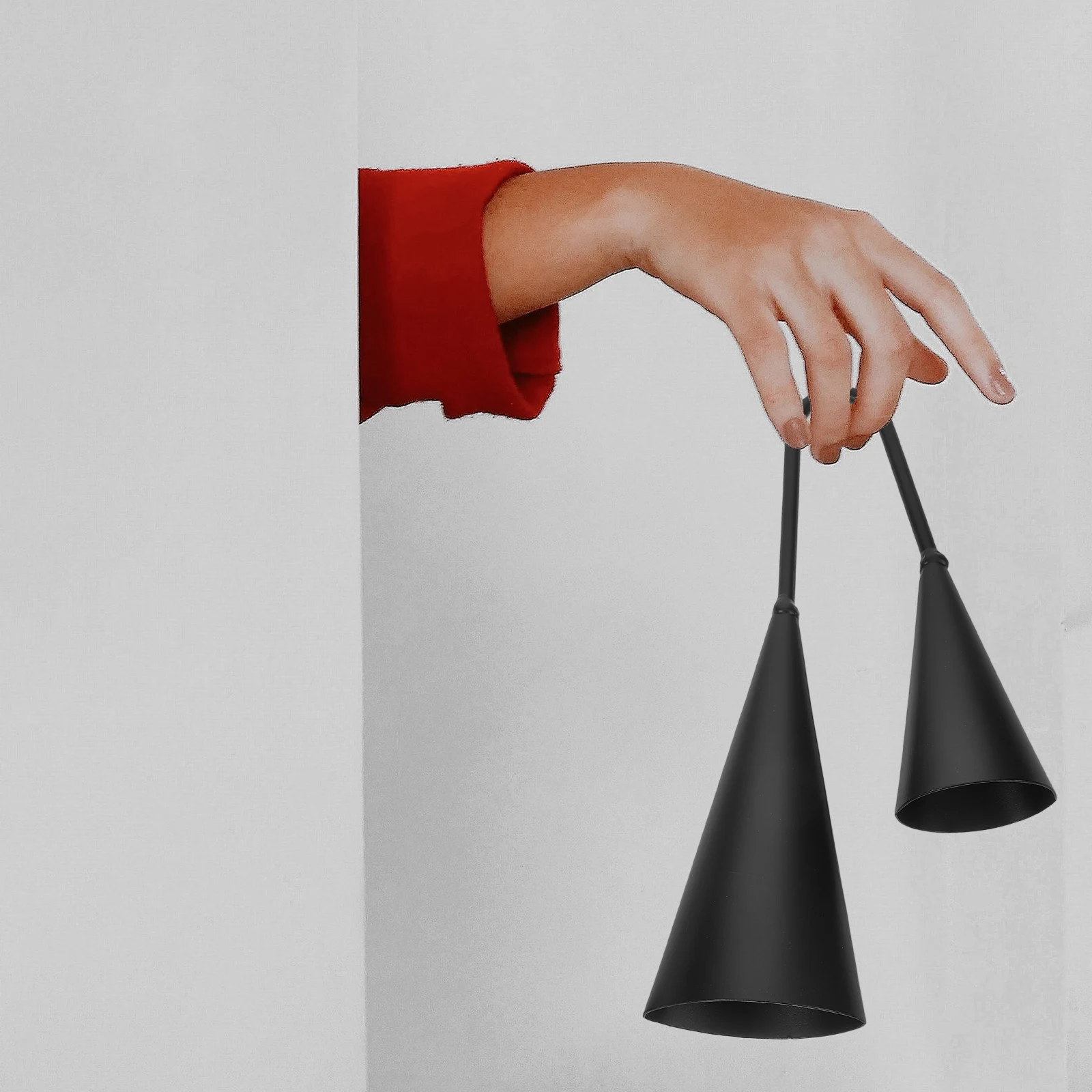 

1 set 1 Set Double Head Metal Cowbell Percussion Instrument With Stick For Performance Sporting Events Clear Sound