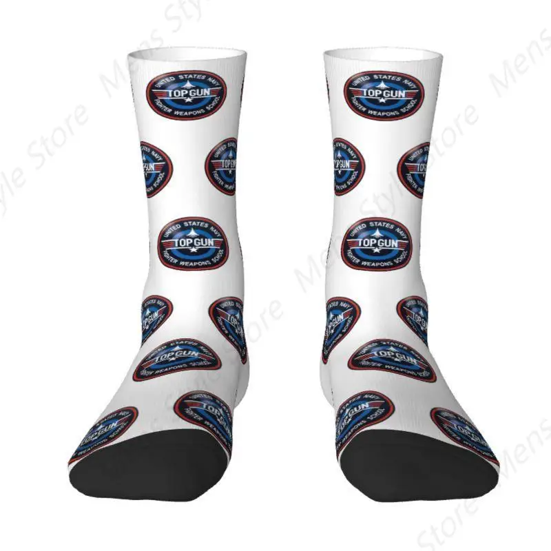 Air Force Fighter Jets Top Gun Men Women Crew Socks Unisex Fashion 3D Print Maverick Film Dress Socks