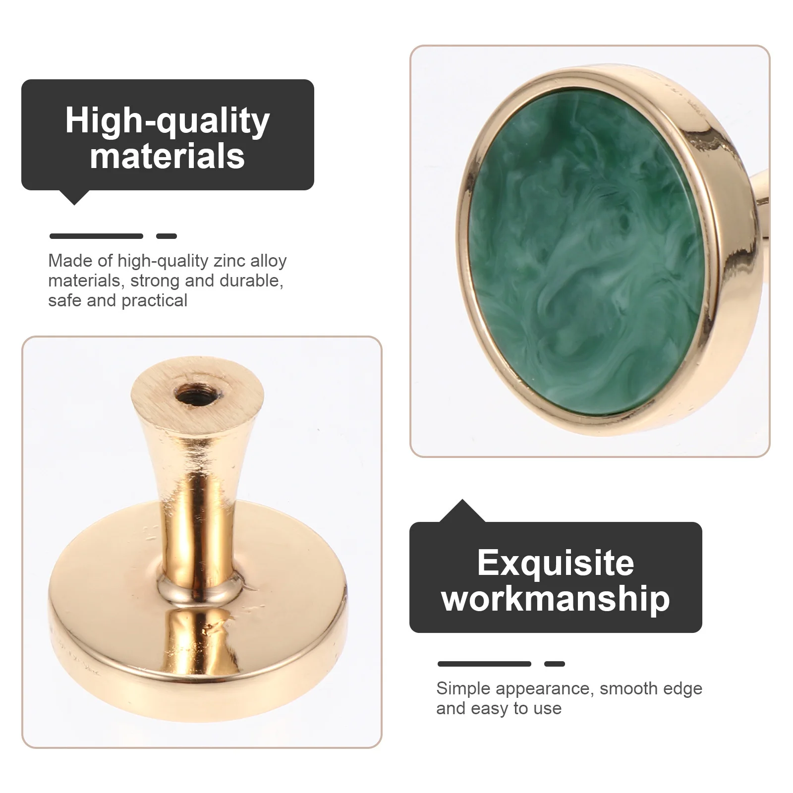 

2Pcs Round Drawer Pull Knob Alloy Cabinet Handle for Door Cupboard Office Furniture Simple Elegant Design