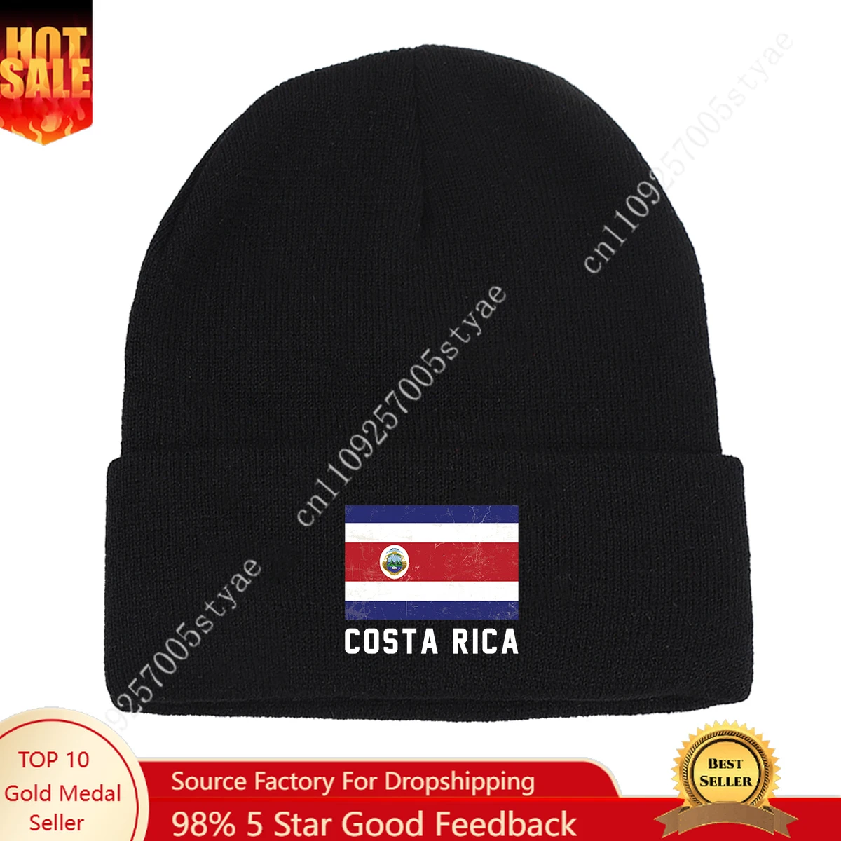 

Costa Rica Flag Beanie hat Men Women Knit Hats Soft Skull Cap Warm Winter Caps Cuffed Beanies Fashion Ski Hats Headwear