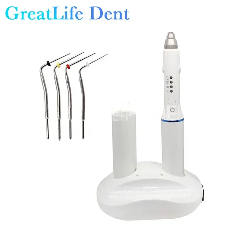 GreatLife Dent Double Charging Hot Melt Filling Dental Cordless Teether Gutta Percha Obturation System Obturation Pen with 4Tips