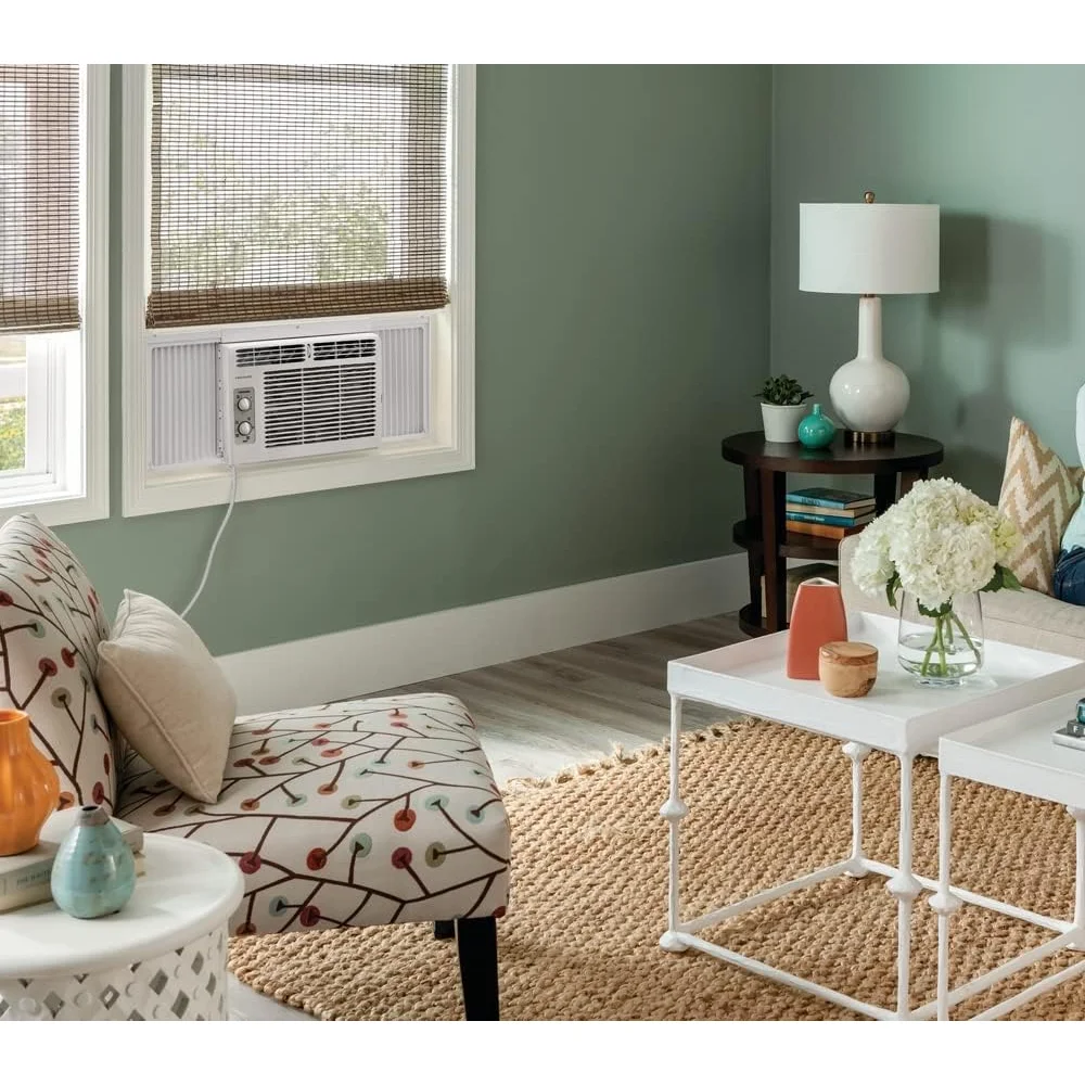 مكيف هواء الغرفة المثبت على النافذة FFRA051WAE، 5,000 وحدة حرارية بريطانية مع التحكم في درجة الحرارة وفلتر سهل التنظيف وقابل للغسل،