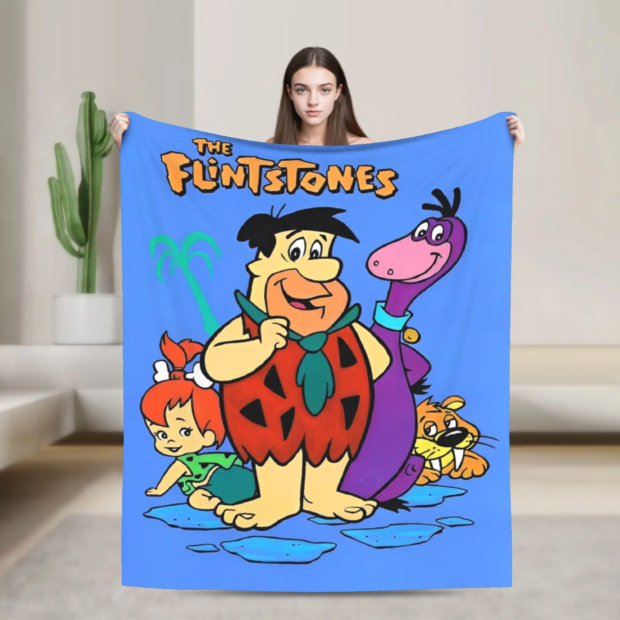 New Arrival The Flintstone cartoon anime  Blanket Ultra-Soft Fleece  Comfortable Throw Blankets Machine Washable
