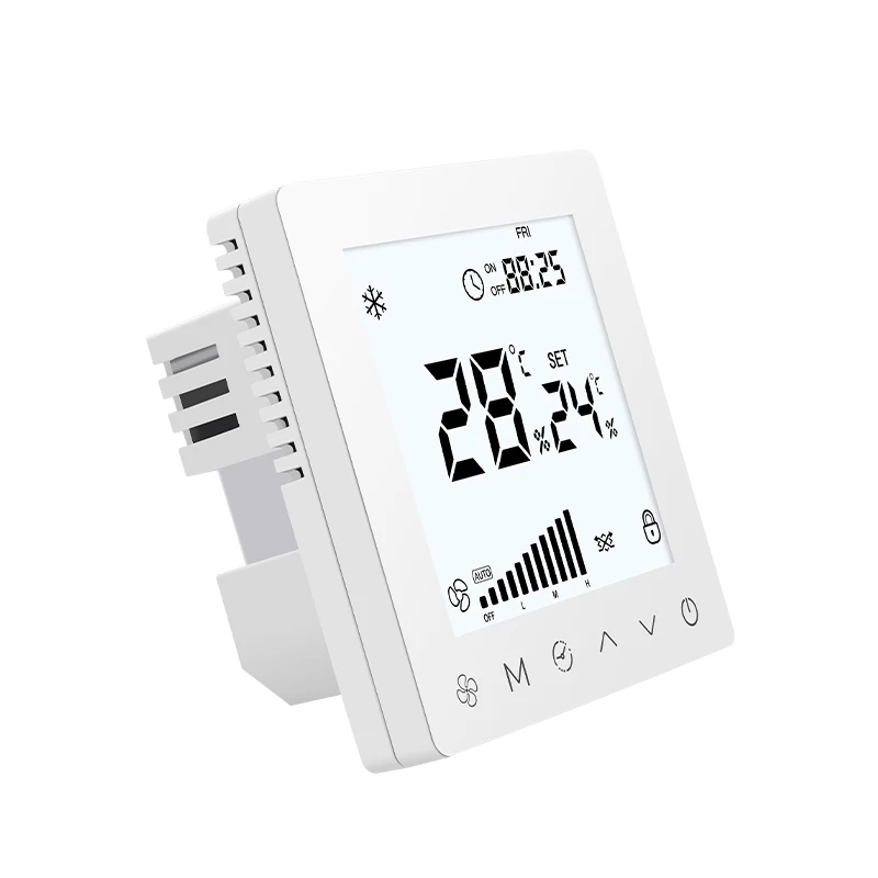 RS485 Modbusリアルタイム監視温度フィルターリマインダー機能付きファンコイルユニットサーモスタット3段階風量切替コントローラー