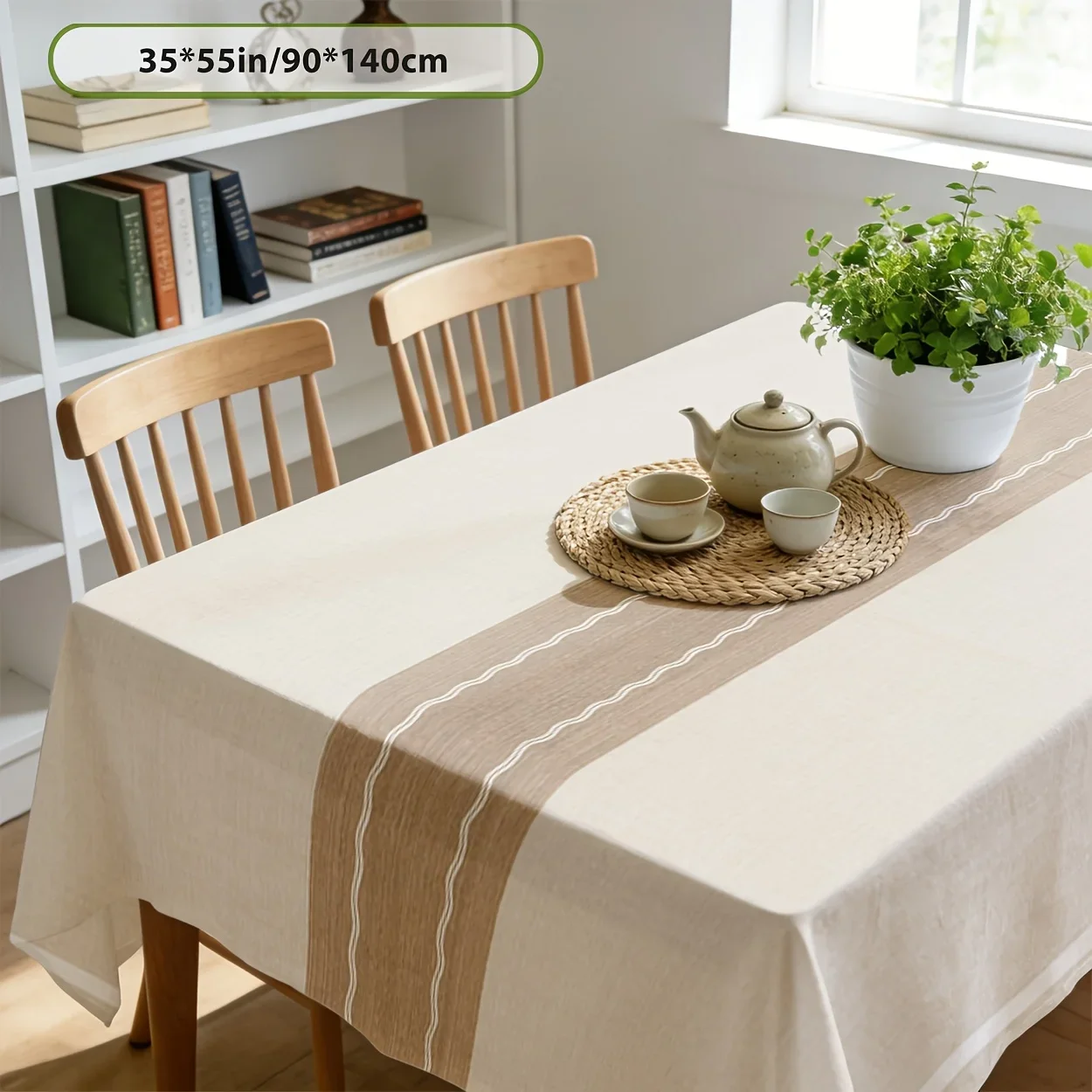 Simple striped pattern printed tablecloth, suitable for festive gatherings, daily dining and outdoor parties, yzb