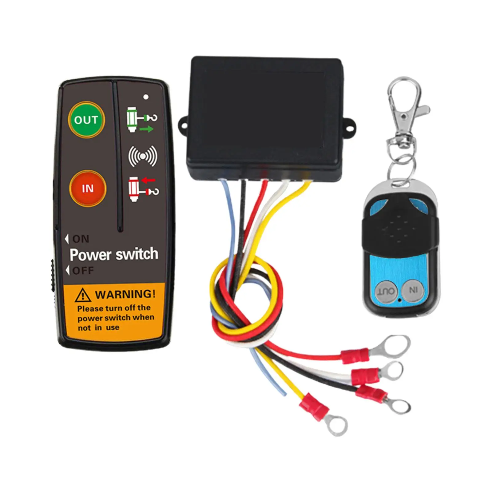 Winch Wireless Remote Control Switch Set Winch Remote Receiver Easily Install Winch Remote Control for Trailer UTV Vehicle