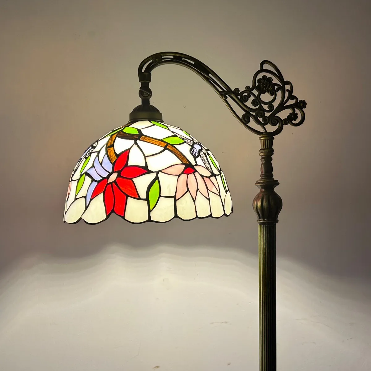 

12 дюймов 30 см домашний декор освещение Тиффани витраж желтый абажур в стиле барокко антикварные внутренние подставки светильники торшер для чтения