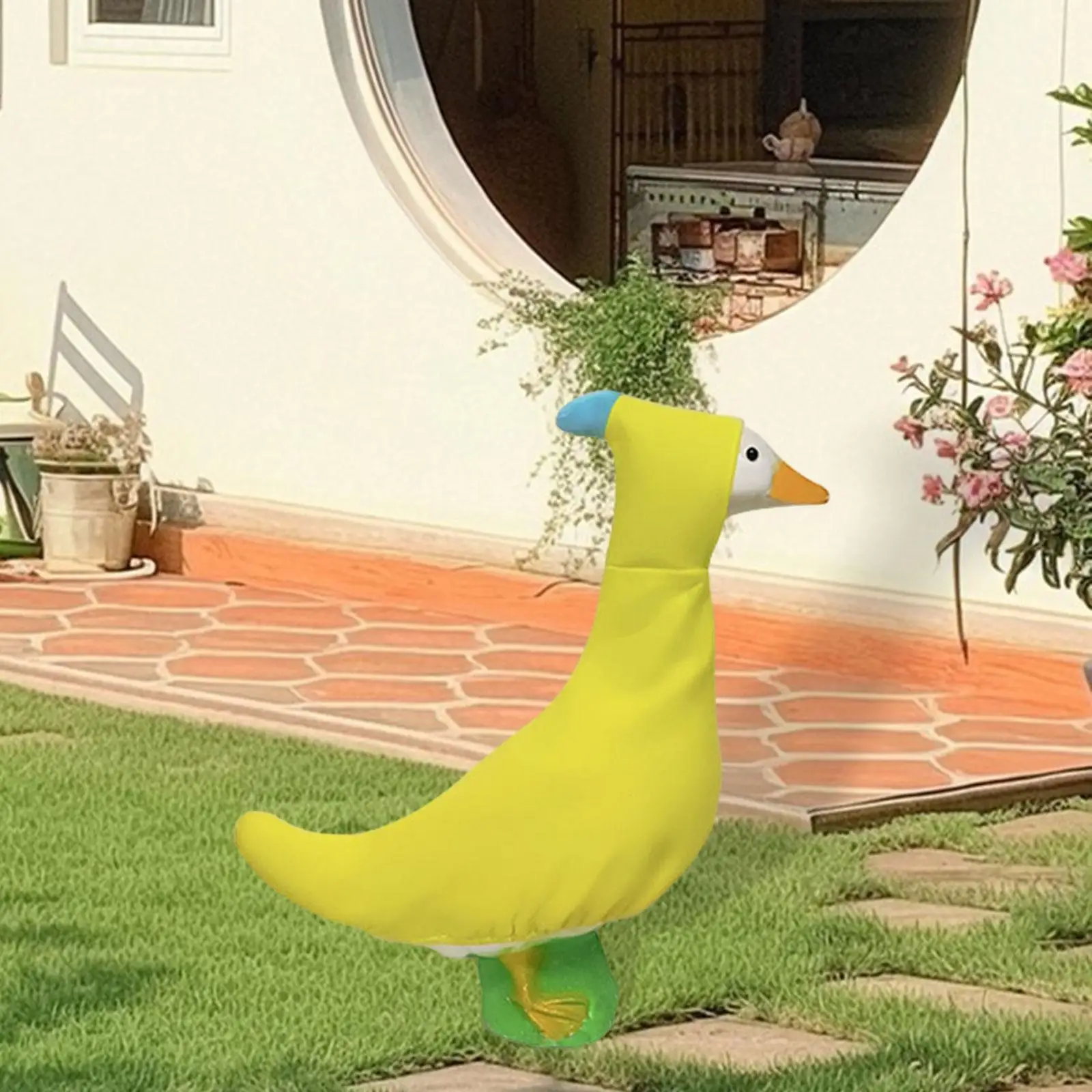 تمثال أوزة الشرفة، زينة ديكور موسمية لعيد الميلاد في الخريف #2