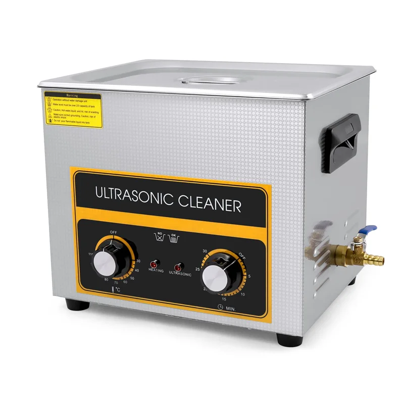 

Ultrasonic Cleaner 10L Stainless Steel Bath 240W Mechanical Timer Industrial Equipment 220V Lab Dental Sonic Washer
