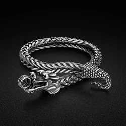 New Design 925 Sterling Silver Dragon Bracelet For Men Women's Luxury Gifts Chopin Chain On Wrist Hand Jewelry Gift Party Male