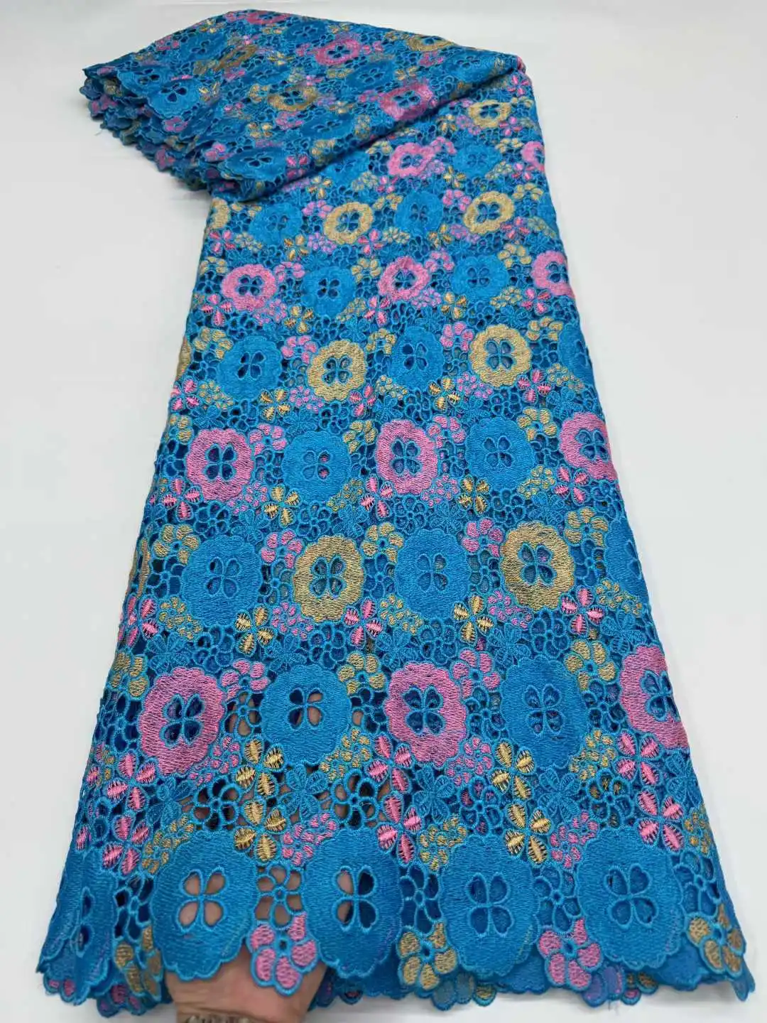 

Nigerian Cord Guipure Lace Fabric French Water Soluble Fabric African Lace Fabric 2026 High Quality Dress for Women