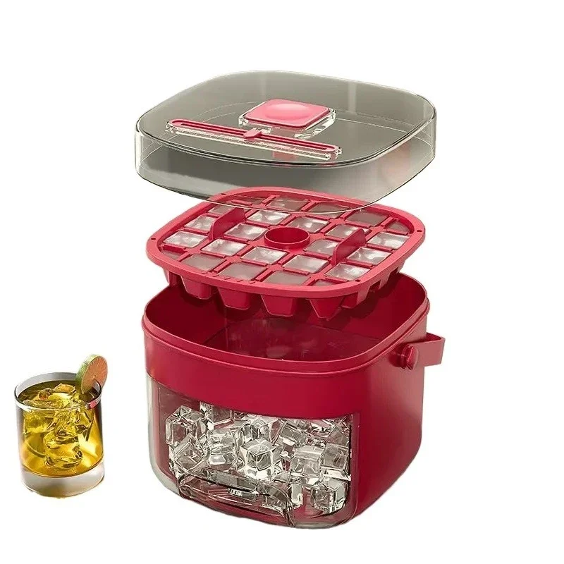 Press type double layer ice machine ice box ice cube mold