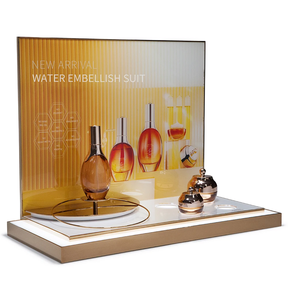 

Custom Modern LED Makeup Stand Eco-Friendly Perfume Cometic Display Rack Cabinet for Skincare Cosmetic Display