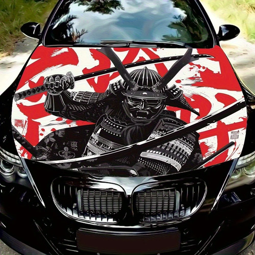 

Japanese Samurai Car Hood Wrap VinylSticker Truck Graphic Bonnet Auto Accessories Decoration Decal Gift
