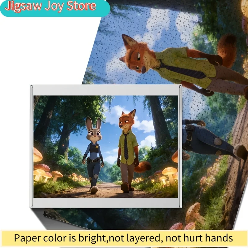 

Пазл-головоломка Disney Zootopia (1000 деталей) с Джуди Хоппс и Ником Уэлдом, для семейного досуга, декора дома своими руками, подарок на день рождения, идеальный вариант