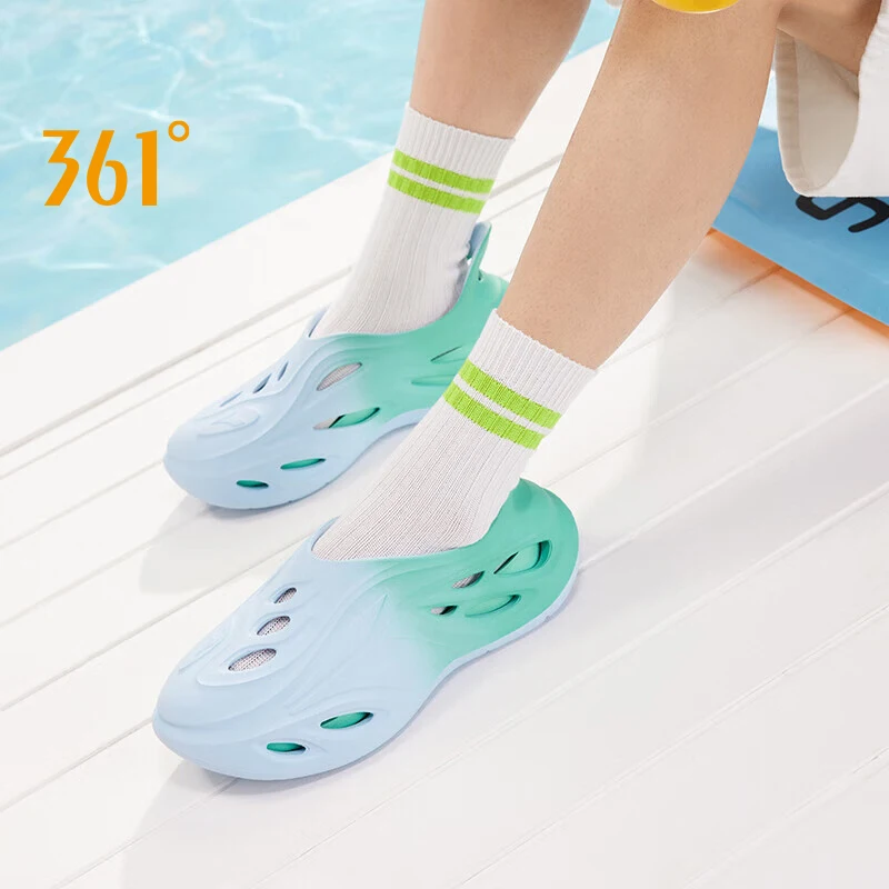 

361 Degrees Men Hole Shoes Summer Outdoor Wear Beach Breathable Non-Slip Sandals Slippers Amphibious Grip Male Sneaker 672421124