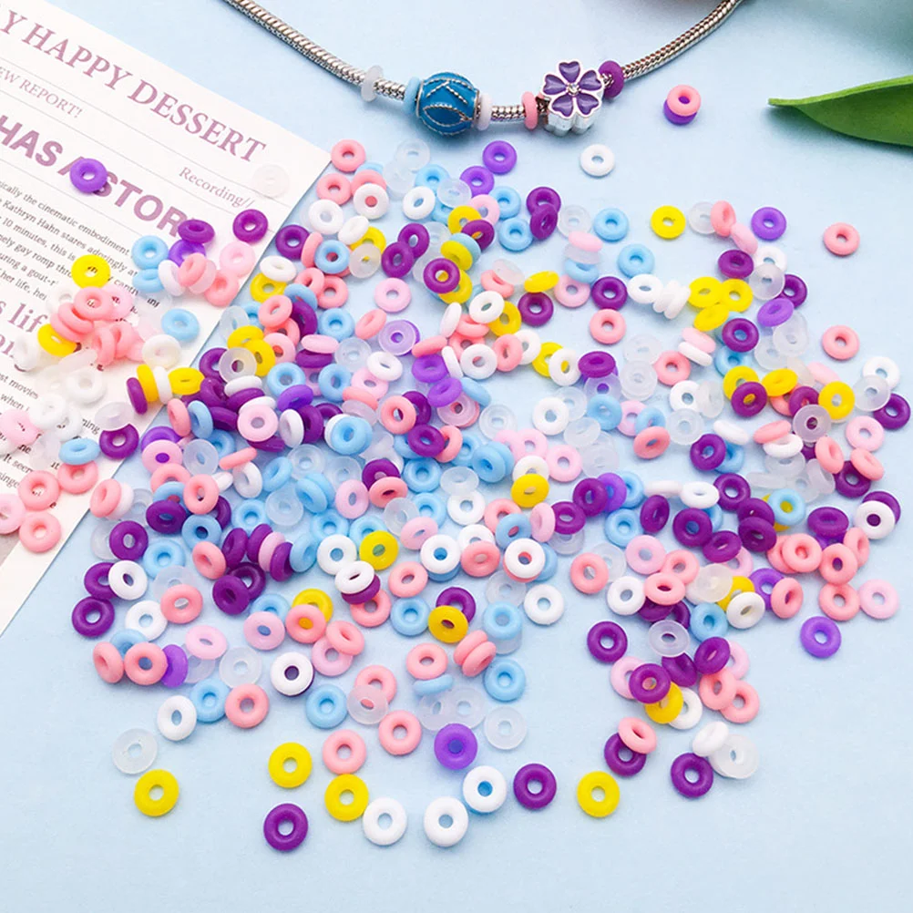 

100 Pcs Disc Loose Making Beads Necklace Fixing Ring Jewelry Stopper Silica Gel Earring Baby Bracelet