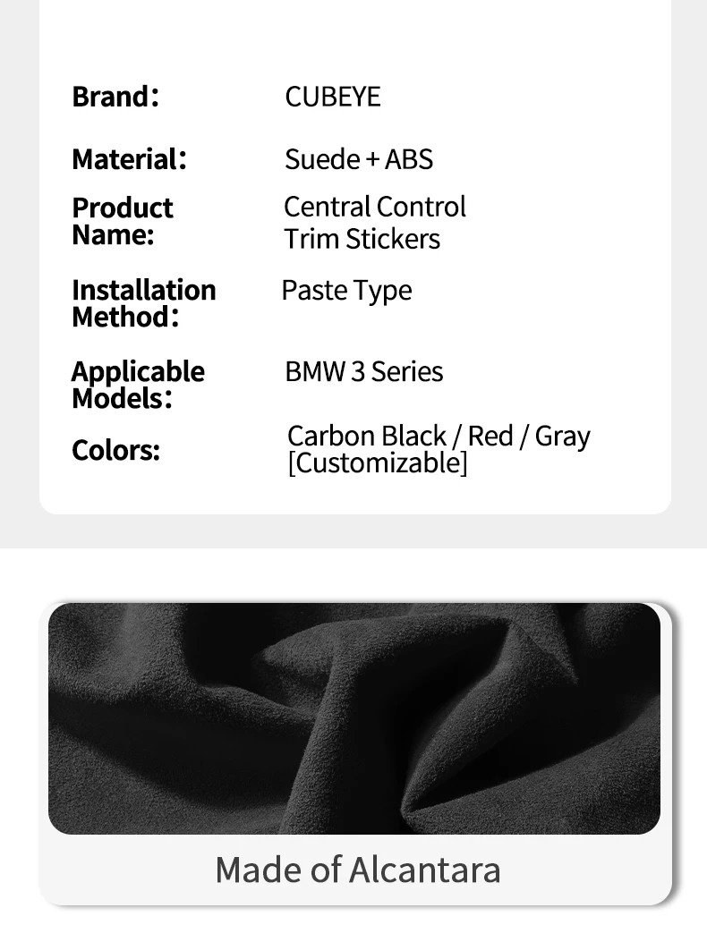 Für BMW 2020-Neuestes Modell 3er G20 G21 G28 Mittelkonsole Armaturenbrett Trim Aufkleber Auto Innenzubehör Aus Alcantara – Detail 4