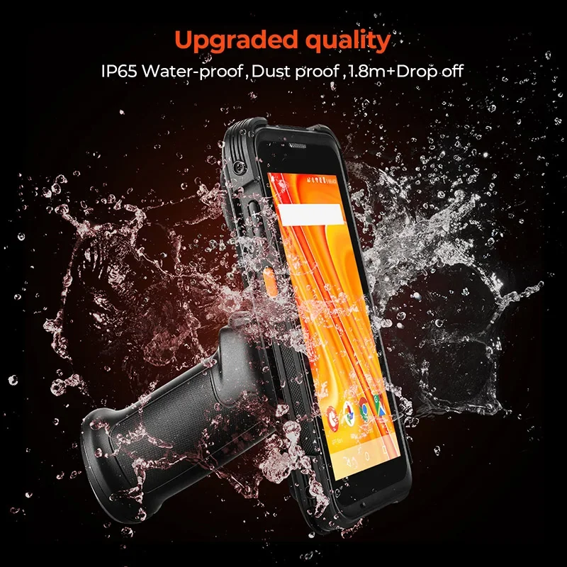5.5-Inch Android Rugged PDA Barcode 2D Scanner Pistol Grip Ethernet Charging Cradle Logistic Data Collector Handheld Terminal