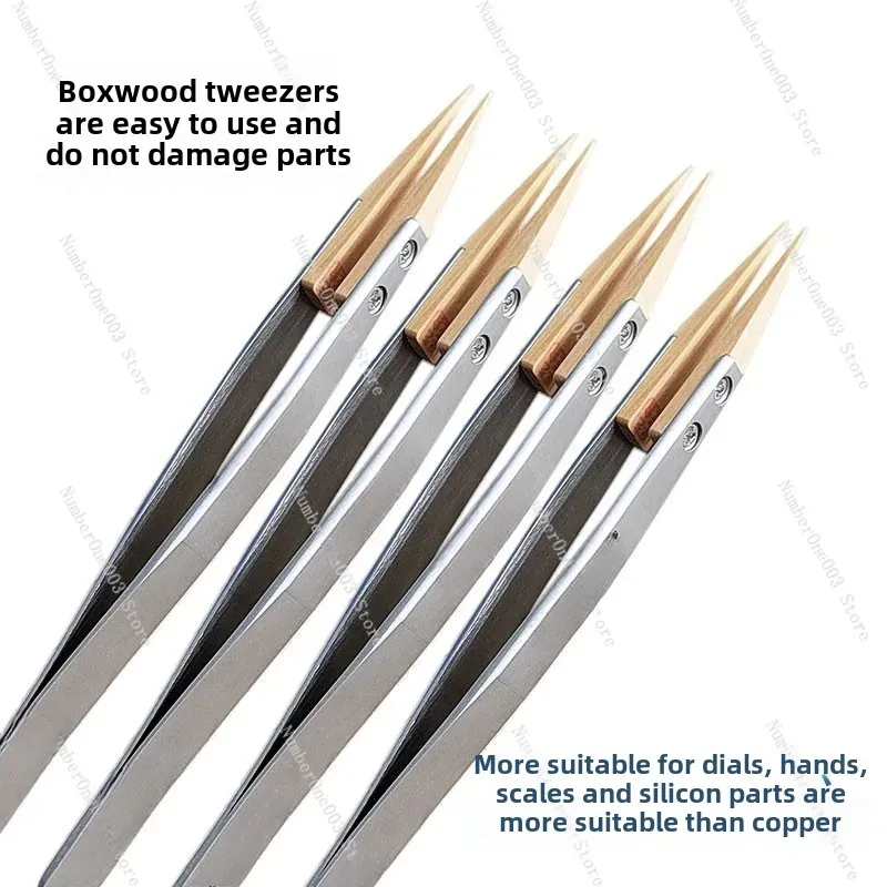 Watch repair tool Special forceps for yellow wood movement Precision anti-magnetic No. 27 tip forceps Insulation anti-rust tip