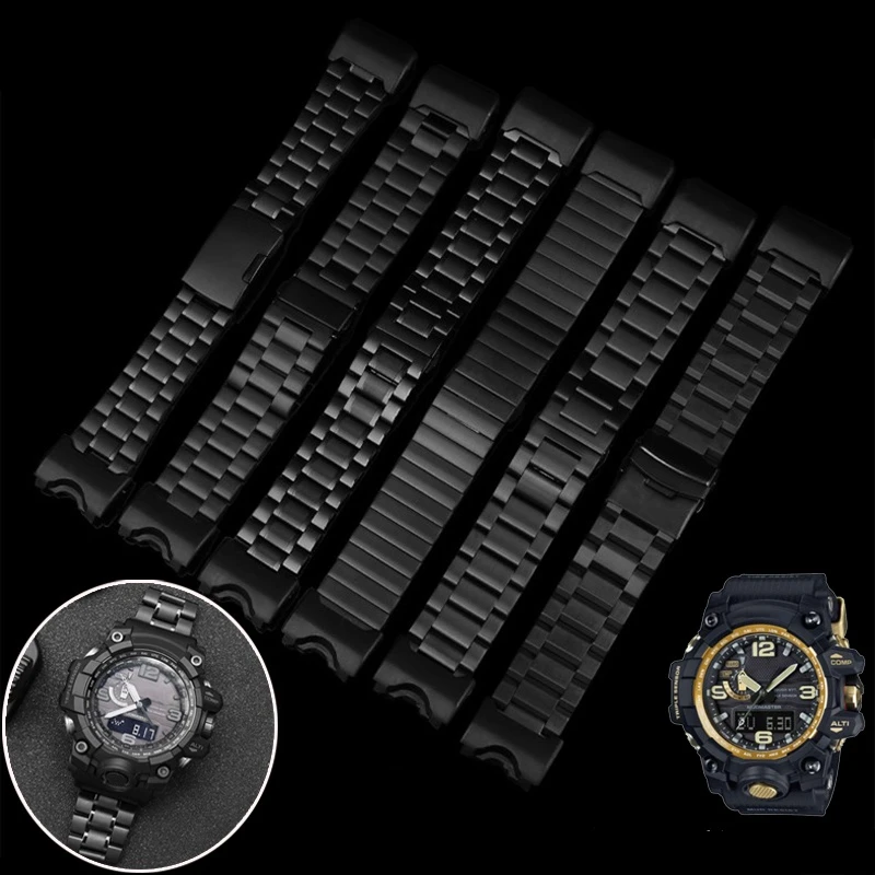 For Casio G-SHOCK GWG-1000-1A/A3/1A1 GB/GG Black Stainless steel WatchBand Men Sport Waterproof Wrist strap Bracelet Accessories