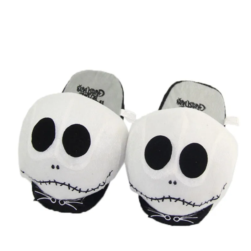 28cm Cute Disney Movie The Nightmare Before Christmas Slippers Jack Skellington Anime Cartoon Warm Home Indoor Shoes For Adult