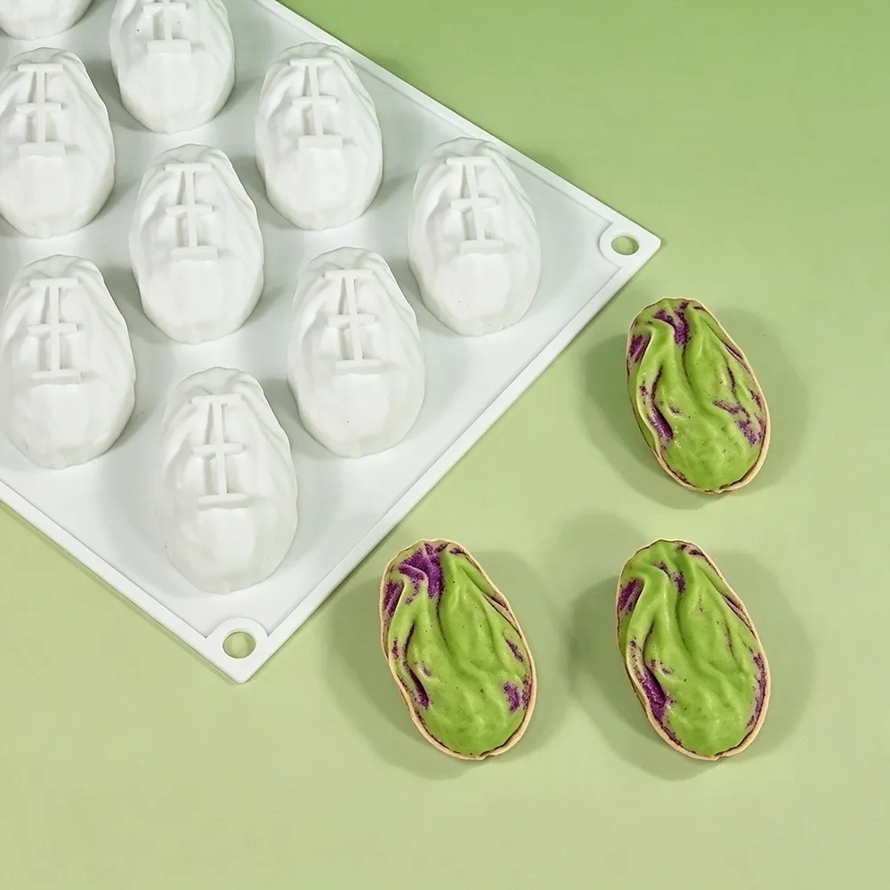 New 15-cavity Mousse Cake Mold Silicone Easy Release Baking Mold Pistachio Pecan Shape Non Stick Chocolate Mold Party Use
