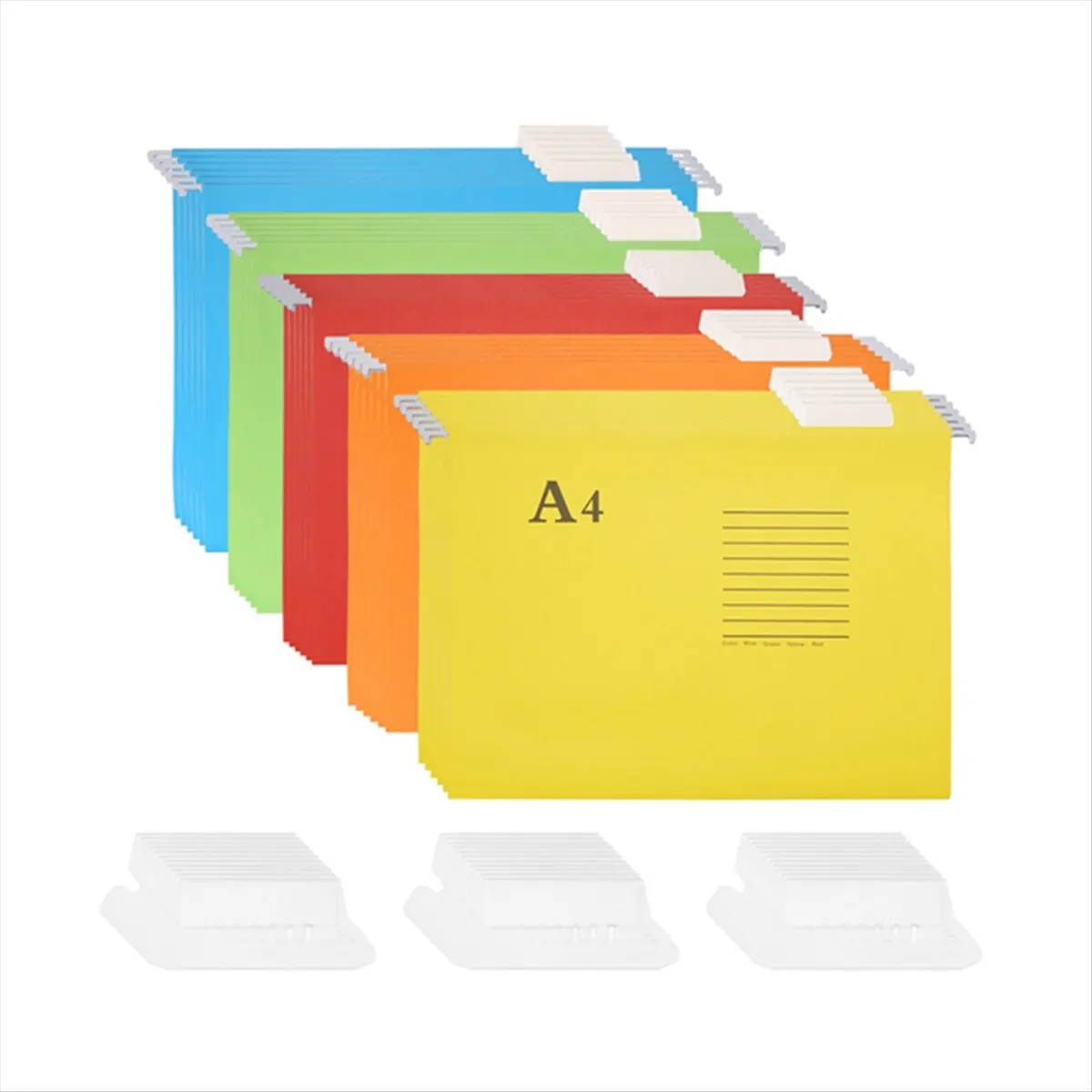 【Best Seller】Hanging File Folders, 25 Pack, Letter Size,Assorted Colors, Designed for Color Coded File Organization and File Cab