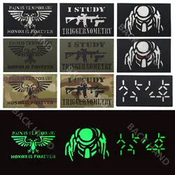 PAIN IS TEMPORARY HONOR IS FOREVER Patch Reflective IR Military Patches BADGE Tactical Appliques for Jackets Jeans Vests