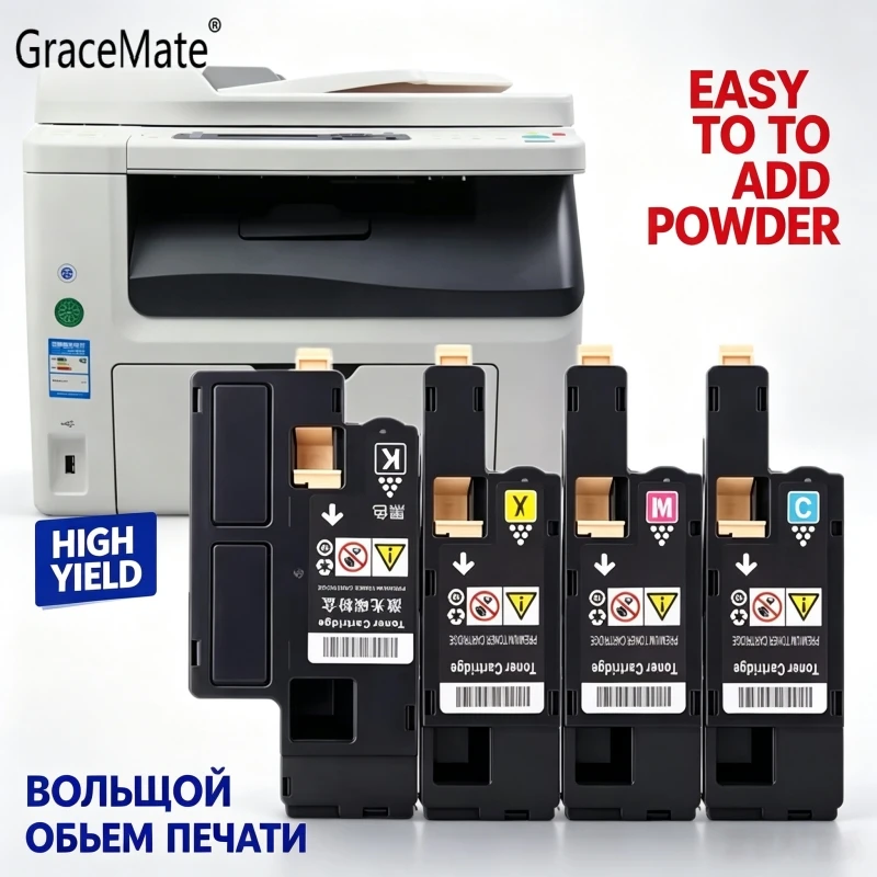 GraceMate Color Full Printer Toner Cartridges Compatible for Dell 1250c 1350cnw 1355cn 1355cnw