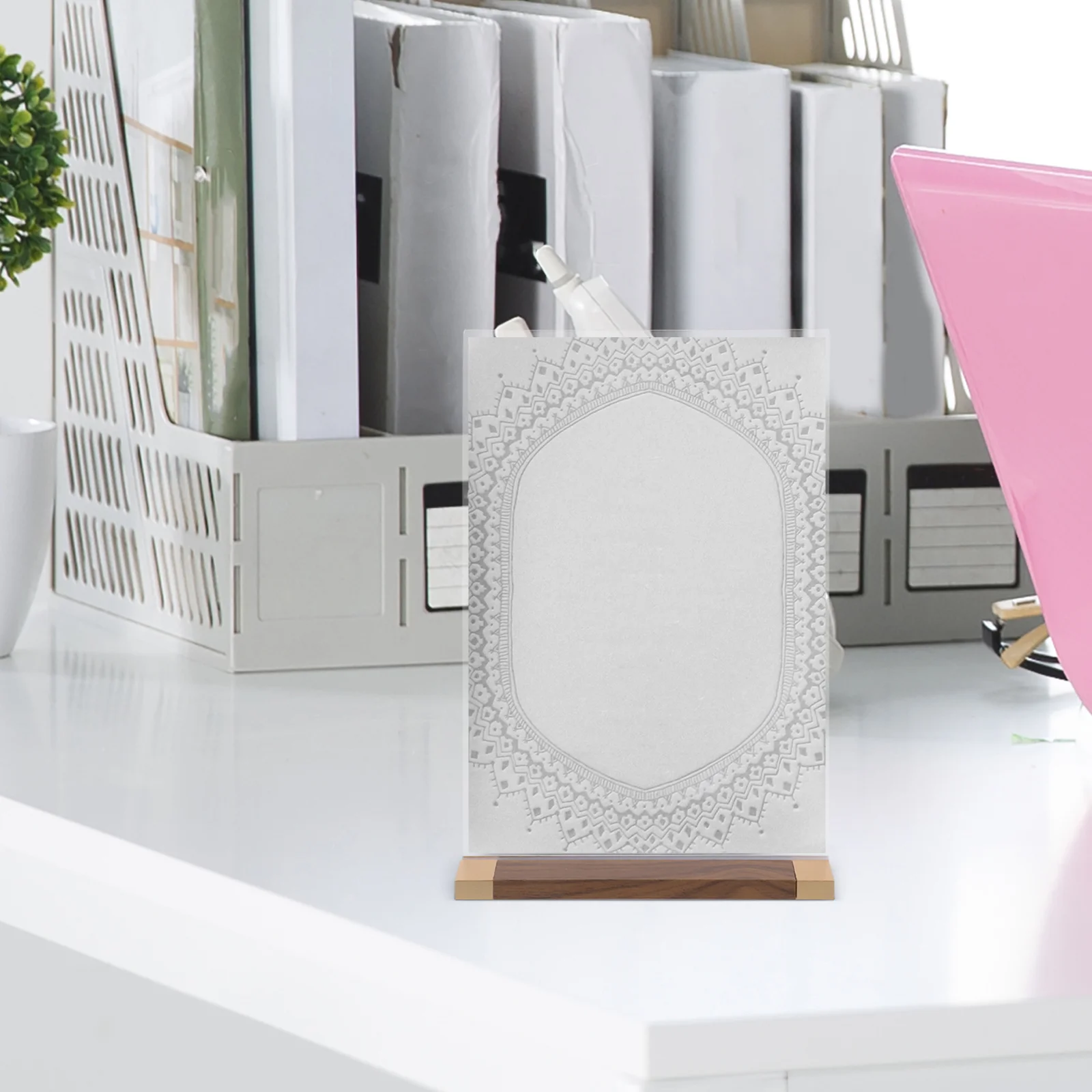 譲歩ディスプレイスタンド サインポスターホルダー用イーゼル 段ボールブース モニターデスク