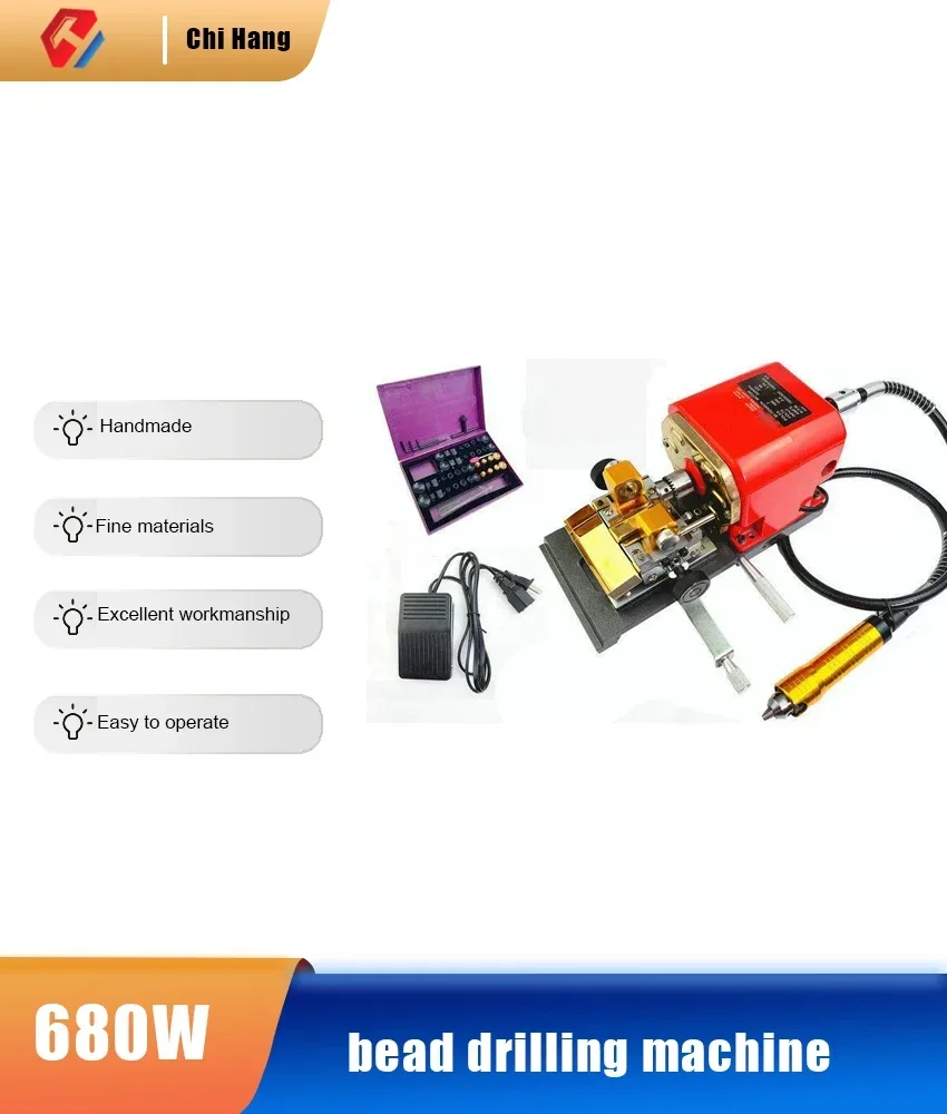 Household Diy Small Puncher Miniature Peach Core Honey Wax Buddha Bead Drilling Machine Text Play Puncher Electric Pearl Puncher