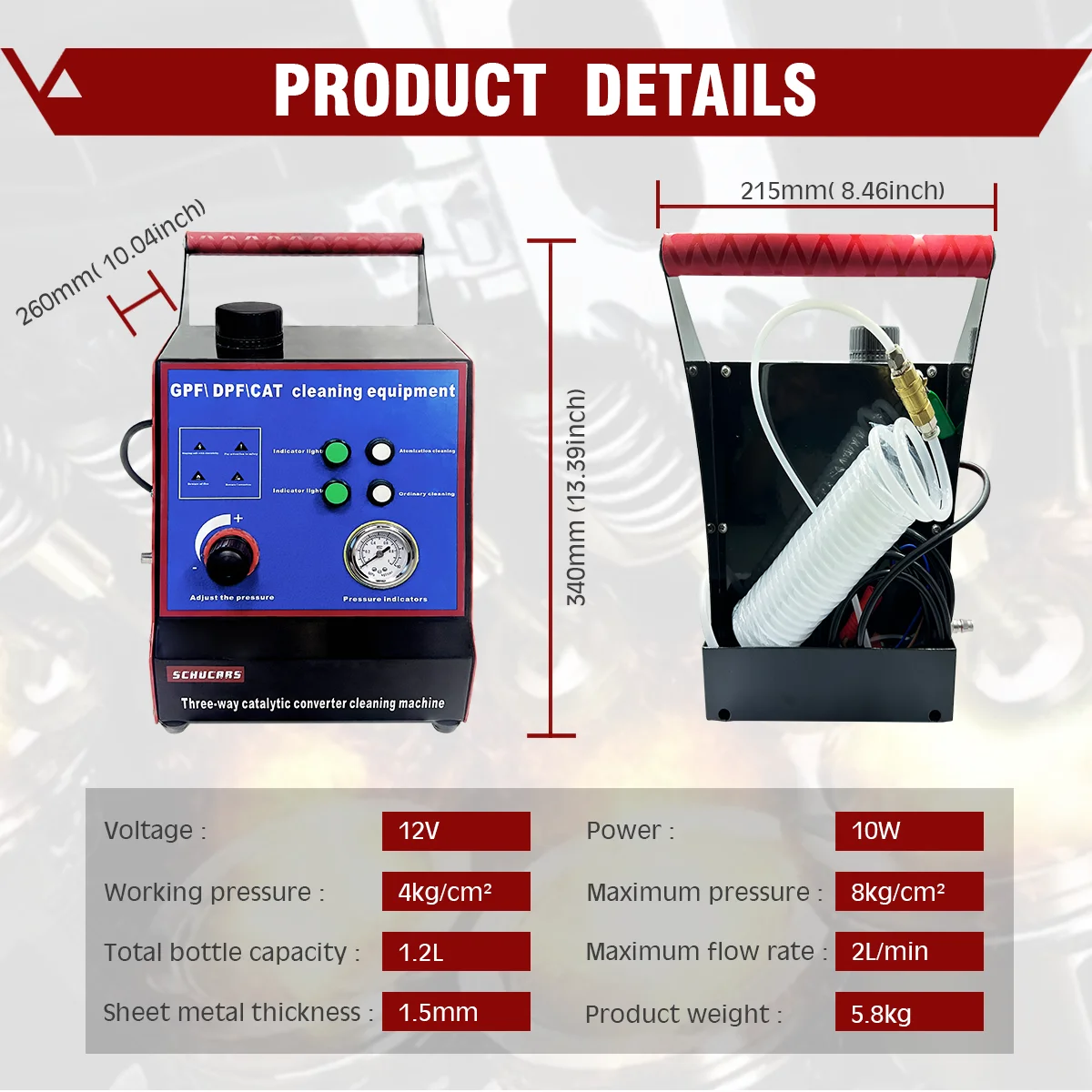  S-106 12V Efficient Three-Way Iron Catalytic Foam Machine for Car Care High-Performance Deep Cleaning Equipment