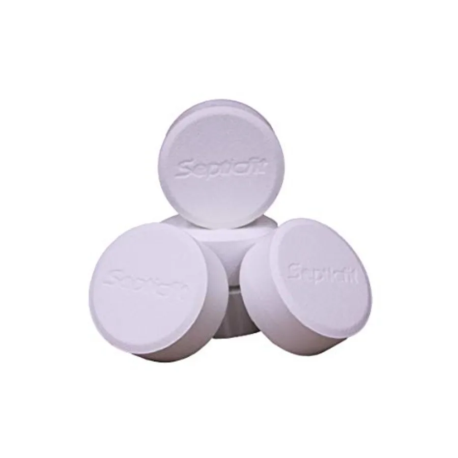 Septic Chlorine Tablet 12 Pail Value Pack 6 Tablet Pails 24.6 lbs Ideal for Septic System Maintenance and Wastewater Treatment